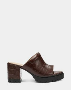 Best Sale ⌛ Aerosoles 👩 Women's 🩴 Sandal In Brown Brown Croco ✔️