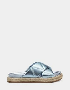 Best deal 🌟 Aerosoles 👩 Women's 🩴 Sandal In Blue Blue Metallic 👏
