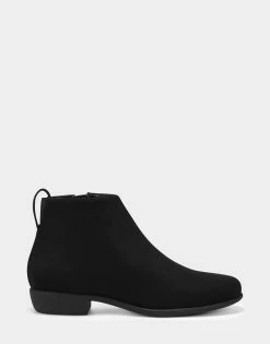 Flash Sale 🎁 Aerosoles 👩 Women's Ankle Boot In Black Black Faux Suede 💯