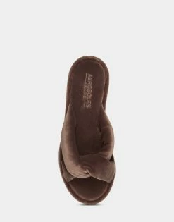 Discount 🧨 Aerosoles 👩 Women's 🩴 Sandal In Taupe Taupe Velvet 💯 -Women's Shoes Sales Store unnamed file 1322