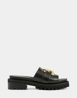 Coupon 🎁 Aerosoles 👩 Women's 🩴 Sandal In Black Black Leather ⌛