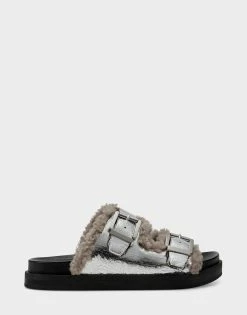 New 🧨 Aerosoles 👩 Women's 🩴 Sandal In Silver Silver Combo 🎁