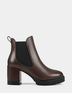 Coupon 💯 Aerosoles 👩 Women's Ankle Boot In Brown Brown Leather ⌛