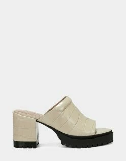 Best Sale 😍 Aerosoles 👩 Women's 🩴 Sandal In Off White Bone Croco 🛒