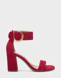 Discount 🛒 Aerosoles 👩 Women's 🩴 Sandal In Red Red Suede 🥰