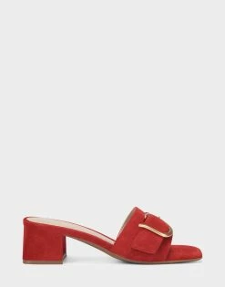 Cheap 🔔 Aerosoles 👩 Women's 🩴 Sandal In Red Red Suede ⌛