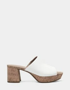 Outlet 🎁 Aerosoles 👩 Women's 🩴 Sandal In White White Leather 💯