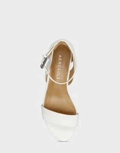 Best Pirce 🔔 Aerosoles 👩 Women's 🩴 Sandal In White White Leather 🔔 -Women's Shoes Sales Store unnamed file 1696
