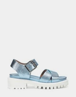 Budget ๐ Aerosoles ๐ฉ Women's ๐ฉด Sandal In Blue Light Blue Metallic Leather โญ