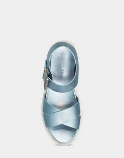 Budget 🎁 Aerosoles 👩 Women's 🩴 Sandal In Blue Light Blue Metallic Leather ⭐ -Women's Shoes Sales Store unnamed file 1729