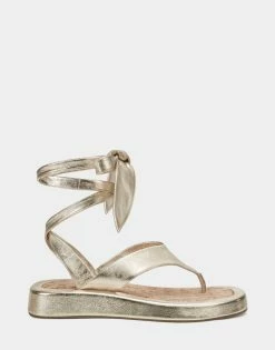 Coupon ✨ Aerosoles 👩 Women's 🩴 Sandal In Gold Soft Gold Leather ✔️