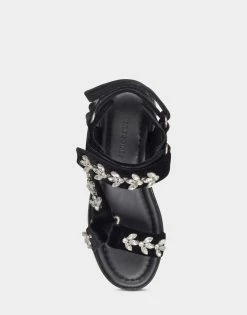 Best deal 💯 Aerosoles 👩 Women's 🩴 Sandal In Black Black Velvet 👏 -Women's Shoes Sales Store unnamed file 1817