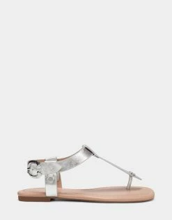 Coupon 😍 Aerosoles 👩 Women's 🩴 Sandal In Silver Silver Metallic Leather 😉