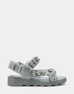 Best Sale ⌛ Aerosoles 👩 Women's 🩴 Sandal In Grey Grey Velvet 🌟
