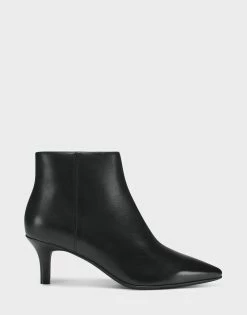 Flash Sale 🔔 Aerosoles 👩 Women's Ankle Boot In Black Black Leather ✔️