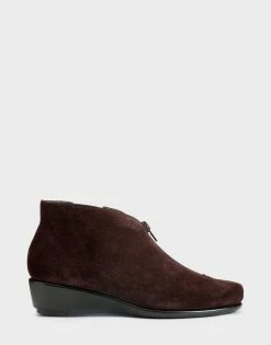 Coupon 🌟 Aerosoles 👩 Women's Ankle Boot In Dark Brown Dark Brown Suede ⭐