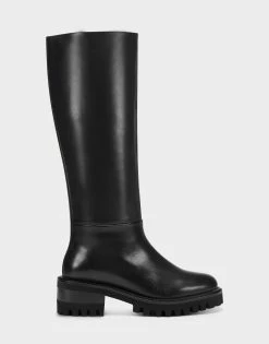 New ❤️ Aerosoles 👩 Women's Tall Boot In Black Black Leather 🧨