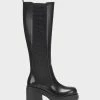 Promo 💯 Aerosoles 👩 Women's Tall Boot In Black Black Leather 🥰
