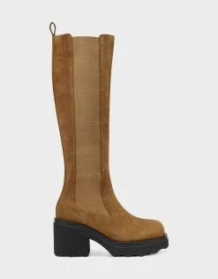 New 🥰 Aerosoles 👩 Women's Tall Boot In Tan Tan Suede 👏