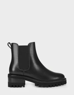 Promo 👍 Aerosoles 👩 Women's Ankle Boot In Black Black Leather ✔️