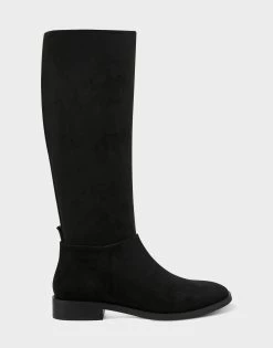 Promo ✔️ Aerosoles 👩 Women's Tall Boot In Black Black Faux Suede 🔔