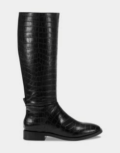 Deals 🔔 Aerosoles 👩 Women's Tall Boot In Black Black Croco 🎁