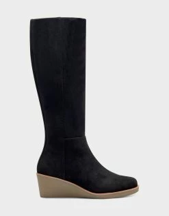 Flash Sale 🤩 Aerosoles 👩 Women's Tall Boot In Black Black Faux Suede 😀
