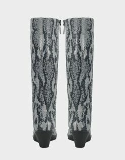 Budget 😉 Aerosoles 👩 Women's Tall Boot In Grey Gray Snake 🎁 -Women's Shoes Sales Store unnamed file 479