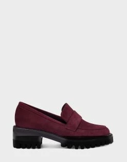 Deals ✔️ Aerosoles 👩 Women's Loafer In Burgundy Bordeaux Suede 👍