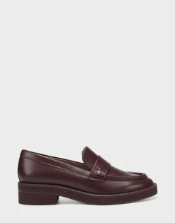 Brand new ❤️ Aerosoles 👩 Women's Loafer In Burgundy Bordeaux Leather ⭐