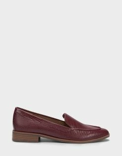 Budget 🛒 Aerosoles 👩 Women's Loafer In Burgundy Bordeaux Lizard ✔️