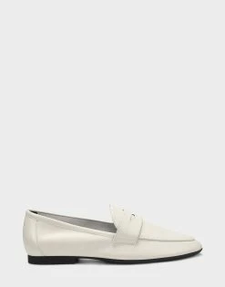Cheap 🌟 Aerosoles 👩 Women's Loafer In White White Leather 🤩
