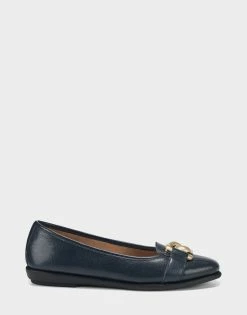 Deals 🤩 Aerosoles 👩 Women's Ballet In Navy Navy Leather 💯