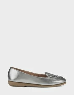 New ❤️ Aerosoles 👩 Women's Loafer In Silver Silver 😉