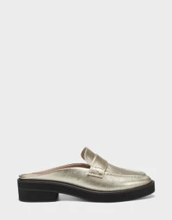 Hot Sale ⌛ Aerosoles 👩 Women's Mule In Gold Soft Gold Leather 🎁