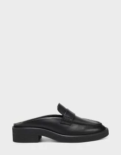 New 😀 Aerosoles 👩 Women's Mule In Black Black Leather 🥰