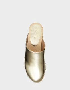 Brand new ⌛ Aerosoles 👩 Women's Clog In Gold Soft Gold Leather 🥰 -Women's Shoes Sales Store unnamed file 986
