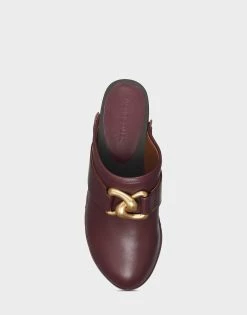 Best Pirce 💯 Aerosoles 👩 Women's Clog In Burgundy Bordeaux Leather 🎉 -Women's Shoes Sales Store unnamed file 990