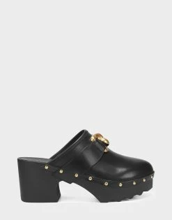 Cheapest 🥰 Aerosoles 👩 Women's Clog In Black Black Leather ✨